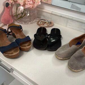 3 summer pairs of shoes